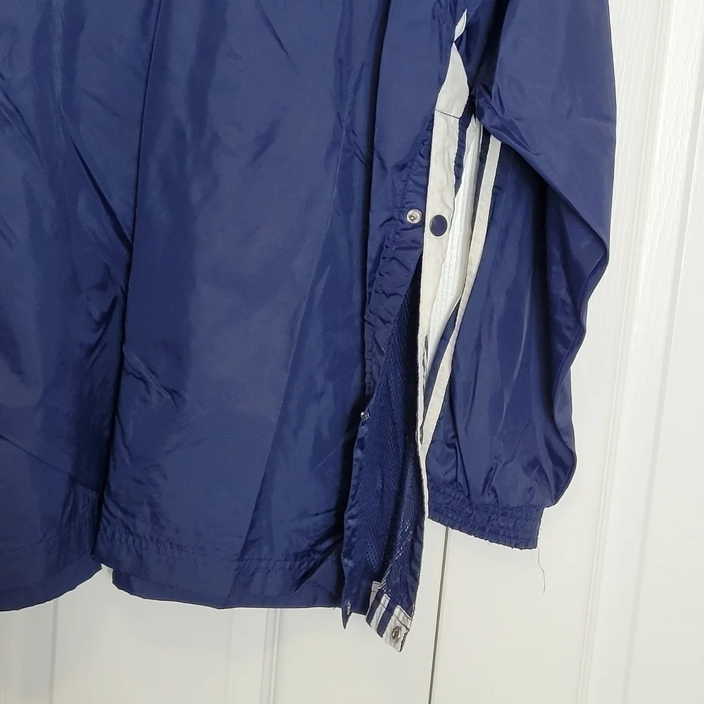 Adidas Blue Windbreaker with White Stripes - Picture 3 of 8